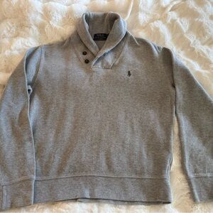 Polo cowl neck quarter zip